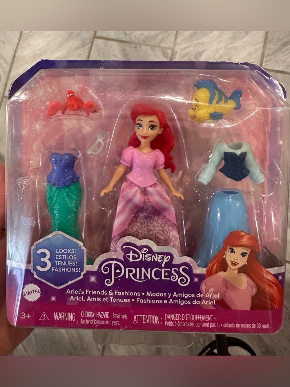 Disney Princess Little Mermaid Ariel Friends & Fashions 4in 9pc Set HPH50